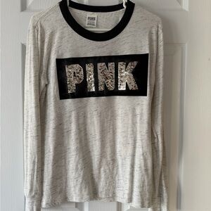 Victoria's Secret  Long Sleeve Shirt with Sequin Logo